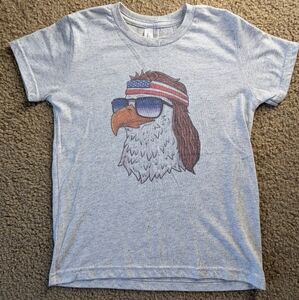 Bella Canvas Gray Kids T-Shirt with Eagle Graphic